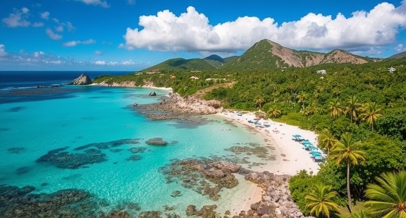 Beautiful beach banner