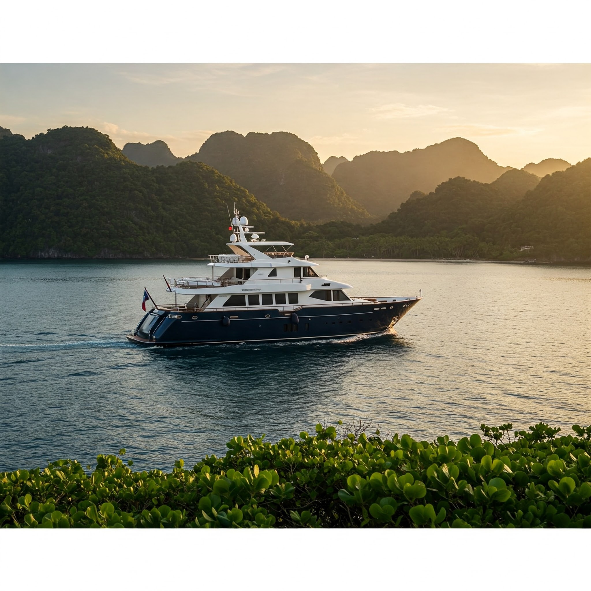 Luxury yacht banner