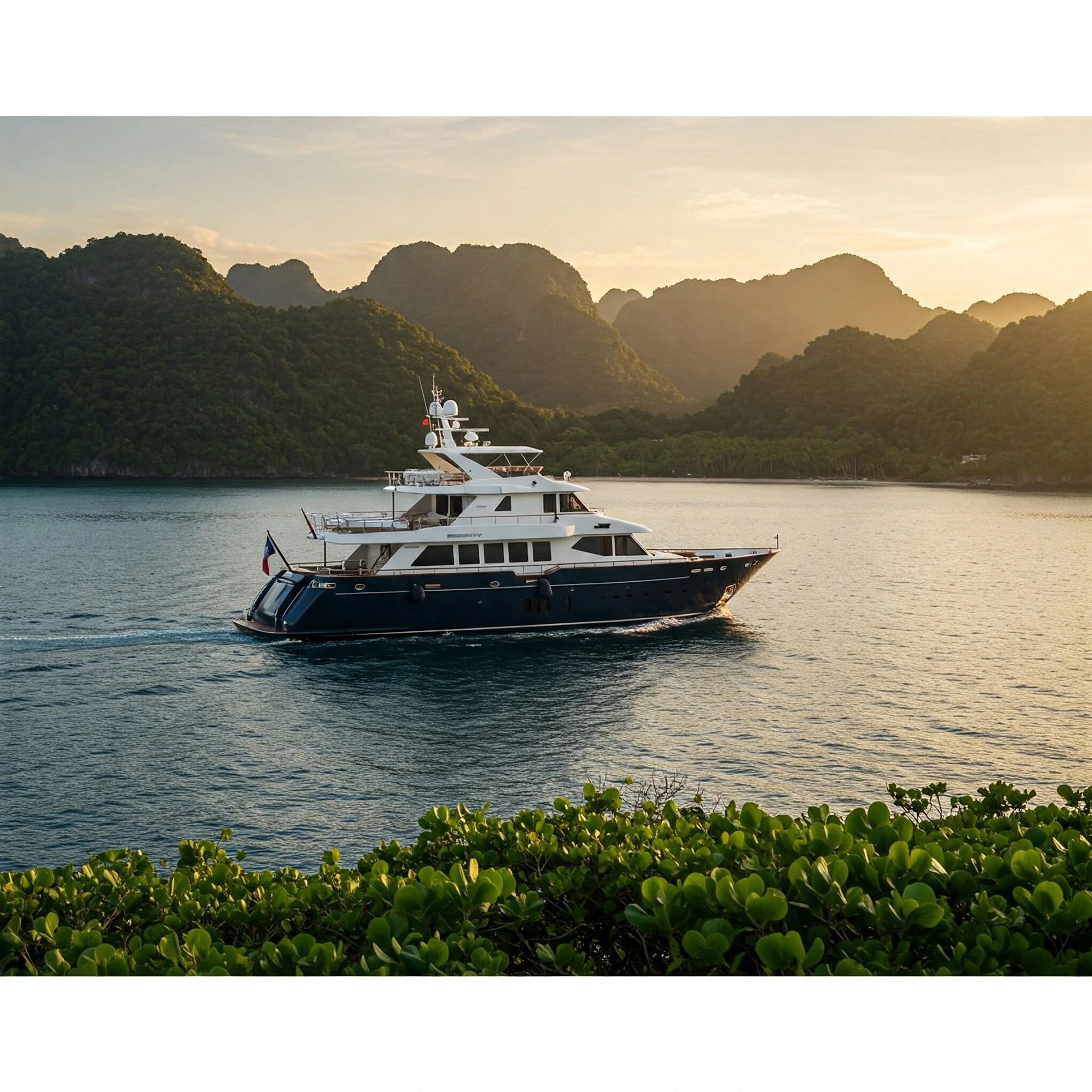 Luxury yacht banner